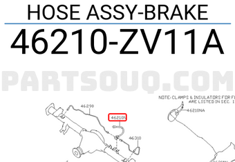 Nissan 46210ZV11A HOSE ASSY-BRAKE