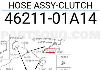 Nissan 4621101A14 HOSE ASSY-CLUTCH