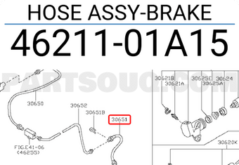Nissan 4621101A15 HOSE ASSY-BRAKE