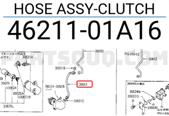 Nissan 4621101A16 HOSE ASSY-CLUTCH