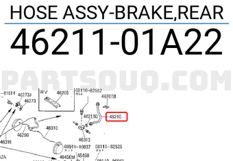 Nissan 4621101A22 HOSE ASSY-BRAKE,REAR