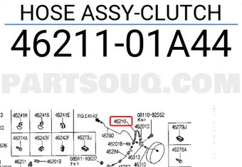 Nissan 4621101A44 HOSE ASSY-CLUTCH