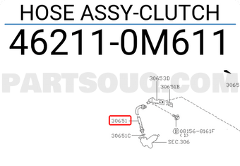 Nissan 462110M611 HOSE ASSY-CLUTCH