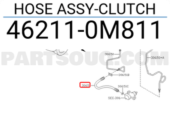Nissan 462110M811 HOSE ASSY-CLUTCH