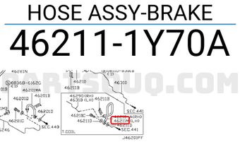 Nissan 462111Y70A HOSE ASSY-BRAKE