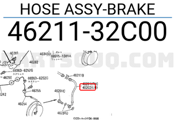 Nissan 4621132C00 HOSE ASSY-BRAKE