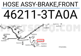Nissan 462113TA0A HOSE ASSY-BRAKE,FRONT