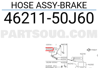Nissan 4621150J60 HOSE ASSY-BRAKE