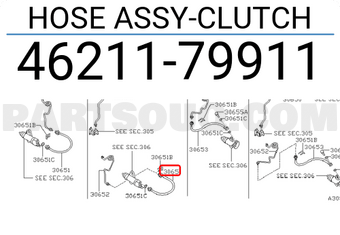 Nissan 4621179911 HOSE ASSY-CLUTCH