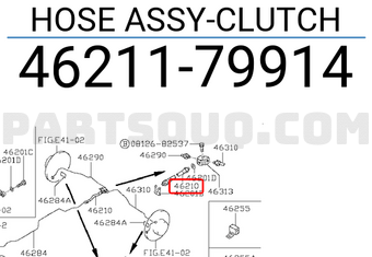 Nissan 4621179914 HOSE ASSY-CLUTCH