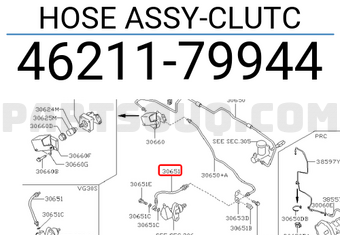 Nissan 4621179944 HOSE ASSY-CLUTC