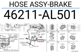 Nissan 46211AL501 HOSE ASSY-BRAKE