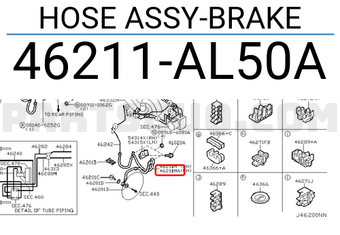 Nissan 46211AL50A HOSE ASSY-BRAKE