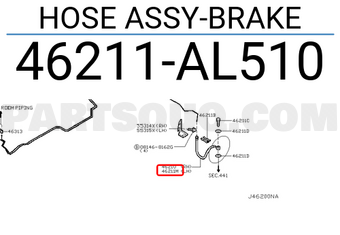 Nissan 46211AL510 HOSE ASSY-BRAKE