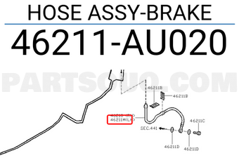Nissan 46211AU020 HOSE ASSY-BRAKE