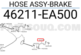 Nissan 46211EA500 HOSE ASSY-BRAKE