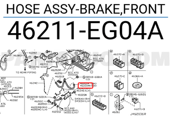 Nissan 46211EG04A HOSE ASSY-BRAKE,FRONT
