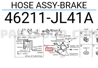 Nissan 46211JL41A HOSE ASSY-BRAKE