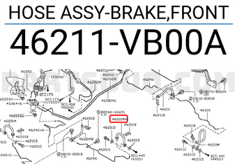 Nissan 46211VB00A HOSE ASSY-BRAKE,FRONT
