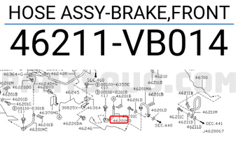 Nissan 46211VB014 HOSE ASSY-BRAKE,FRONT