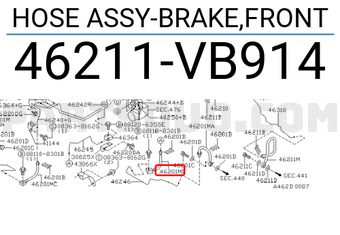 Nissan 46211VB914 HOSE ASSY-BRAKE,FRONT