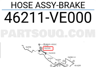 Nissan 46211VE000 HOSE ASSY-BRAKE