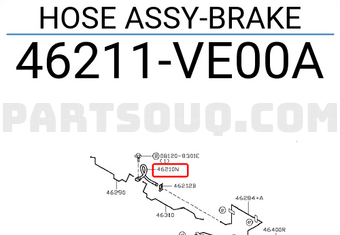 Nissan 46211VE00A HOSE ASSY-BRAKE