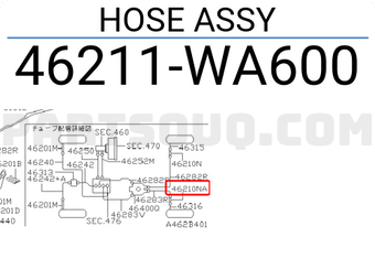 Nissan 46211WA600 HOSE ASSY