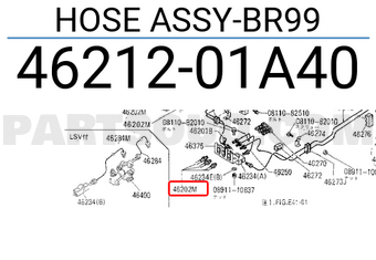 Nissan 4621201A40 HOSE ASSY-BR99