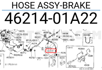 Nissan 4621401A22 HOSE ASSY-BRAKE