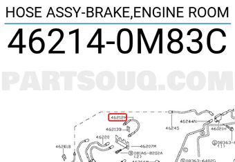 Nissan 462140M83C HOSE ASSY-BRAKE,ENGINE ROOM