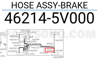 Nissan 462145V000 HOSE ASSY-BRAKE