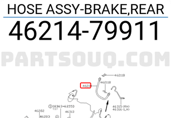 Nissan 4621479911 HOSE ASSY-BRAKE,REAR