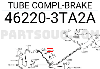 Nissan 462203TA2A TUBE COMPL-BRAKE