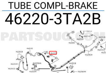 Nissan 462203TA2B TUBE COMPL-BRAKE