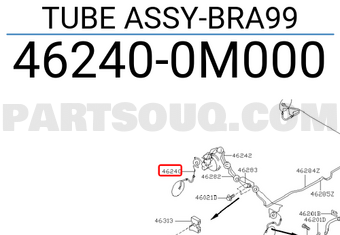 Nissan 462400M000 TUBE ASSY-BRA99