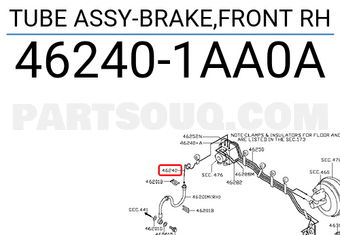 Nissan 462401AA0A TUBE ASSY-BRAKE,FRONT RH