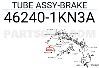 Nissan 462401KN3A TUBE ASSY-BRAKE