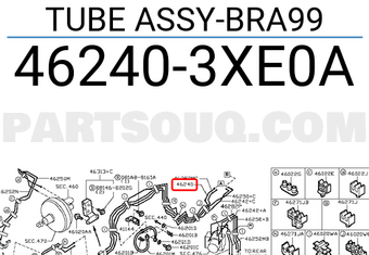 Nissan 462403XE0A TUBE ASSY-BRA99