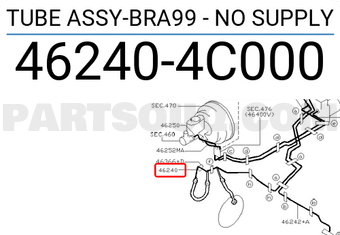 Nissan 462404C000 TUBE ASSY-BRA99 - NO SUPPLY