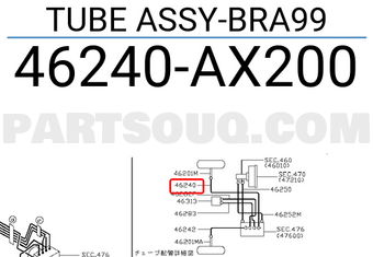 Nissan 46240AX200 TUBE ASSY-BRA99