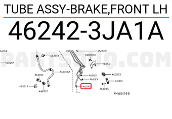 Nissan 462423JA1A TUBE ASSY-BRAKE,FRONT LH