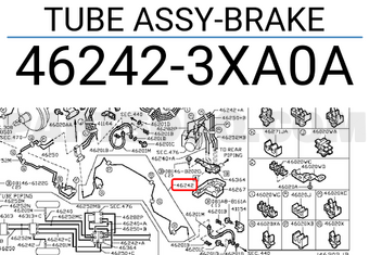 Nissan 462423XA0A TUBE ASSY-BRAKE