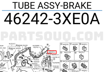 Nissan 462423XE0A TUBE ASSY-BRAKE