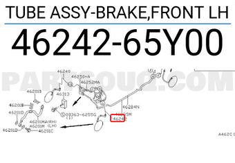 Nissan 4624265Y00 TUBE ASSY-BRAKE,FRONT LH