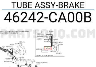 Nissan 46242CA00B TUBE ASSY-BRAKE