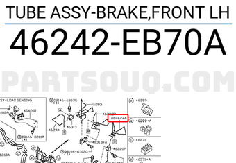 Nissan 46242EB70A TUBE ASSY-BRAKE,FRONT LH