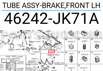 Nissan 46242JK71A TUBE ASSY-BRAKE,FRONT LH