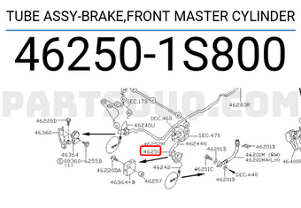 Nissan 462501S800 TUBE ASSY-BRAKE,FRONT MASTER CYLINDER