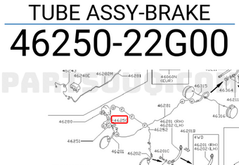 Nissan 4625022G00 TUBE ASSY-BRAKE